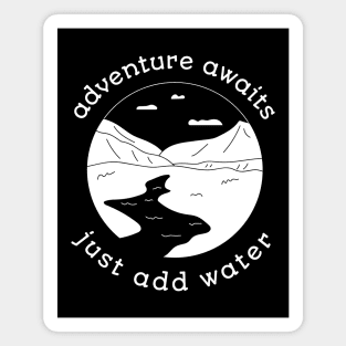 Adventure awaits just add water swimmer Magnet